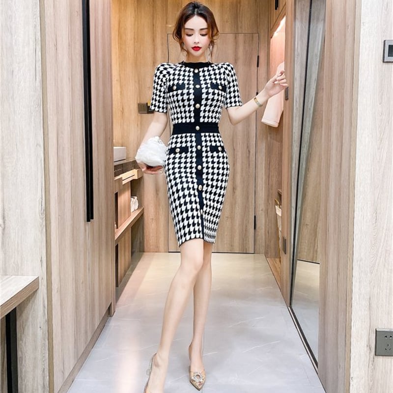 45R 不死鳥柄、インディゴ半袖ワンピース 45R（フォーティファイブアール）の「インディゴ天竺ワーキング