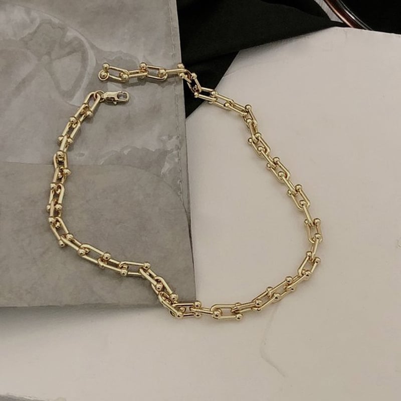 チェーンネックレス チェーン ネックレス U字 アクセサリー necklace
