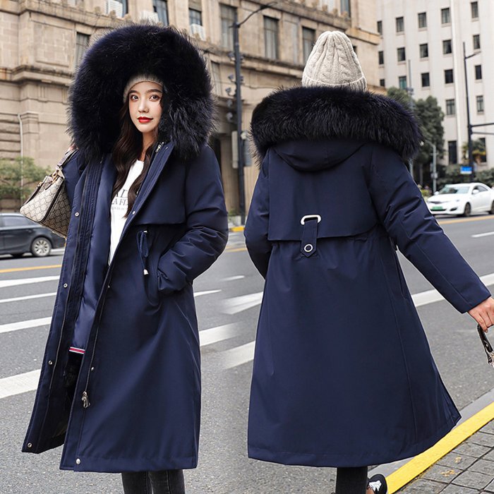 SALE中 美品 ロングファーコート ブルー 着脱可能フード付き SALE中 美品 ロングファーコート ブルー 着脱可能フード付き