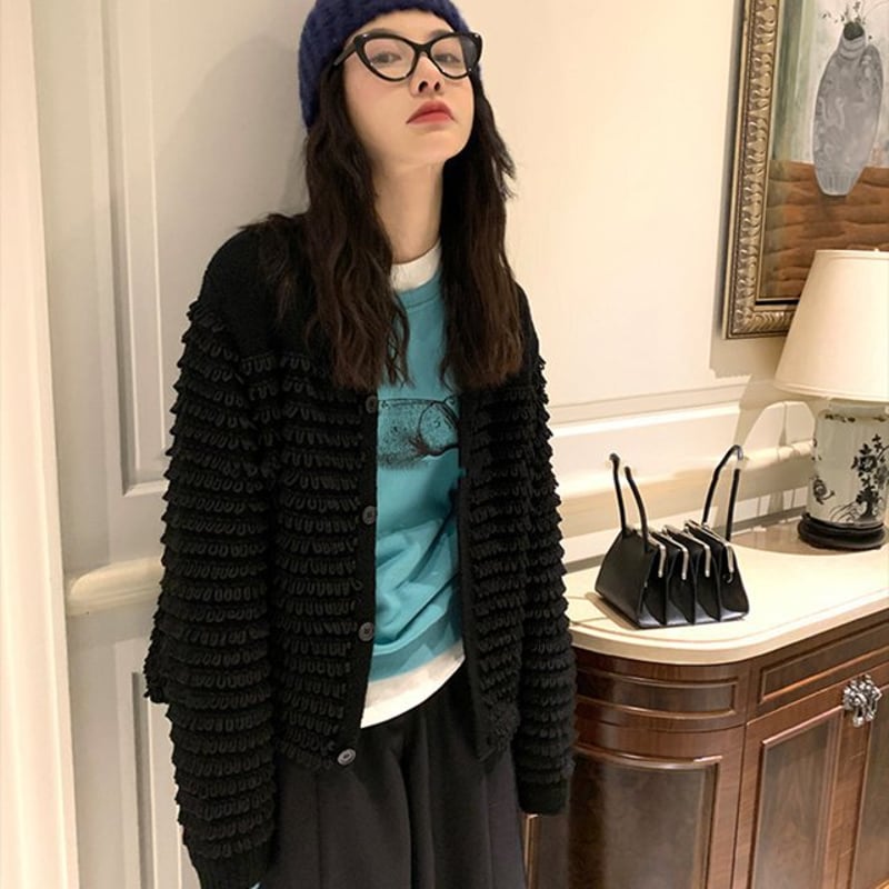 プラージュ フリンジジャケット ニットカーディガン フリンジ  