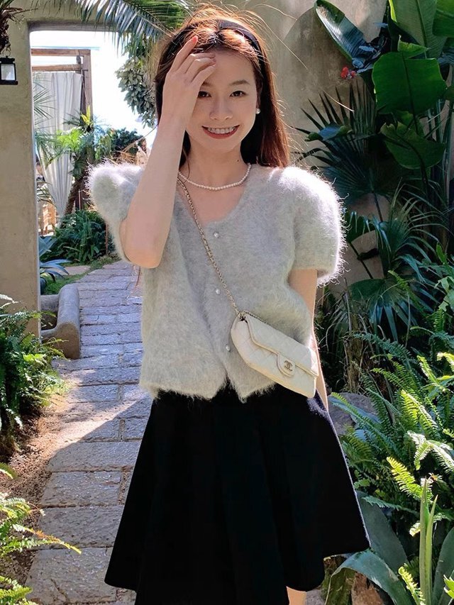 UN3D モヘア ショート ニット