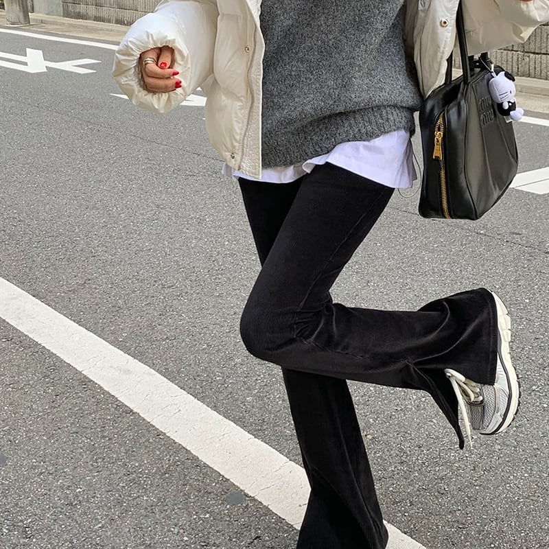 ベルベットフレアパンツ ワイドパンツ ベロア. ベルベット フレア