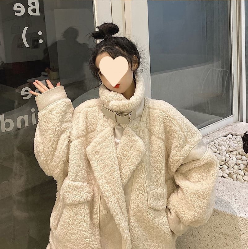ボアジャケット ボアブルゾン ボアコート ハイネック 防寒 もこもこ