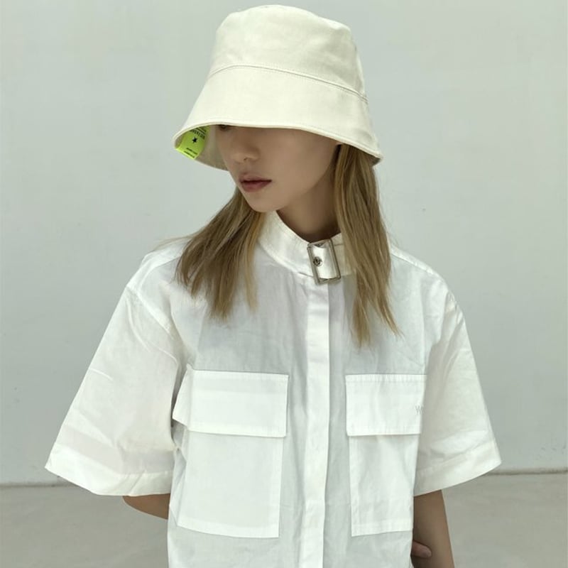 RLX ホワイト バケットハット 新品未使用、タグ付き タグ付きバケットハット バケットハット ネオン タグ ロゴ バケット