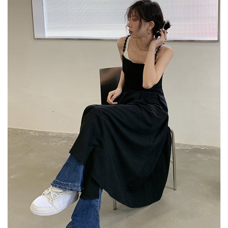 サスペンダーキャミワンピース 楽天市場】キャミワンピ サスペンダー ワンピース レディース