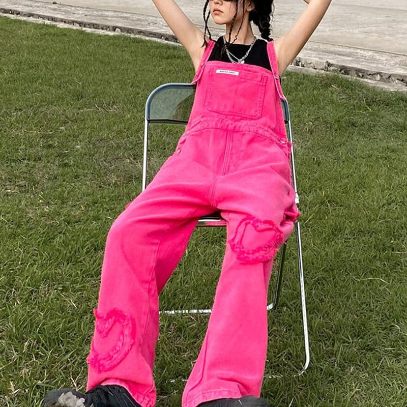 【限定レインボーシリーズ✨】RonHerman デニム ピンク オーバーオール 限定レインボーシリーズ✨】RonHerman デニム ピンク オーバーオール