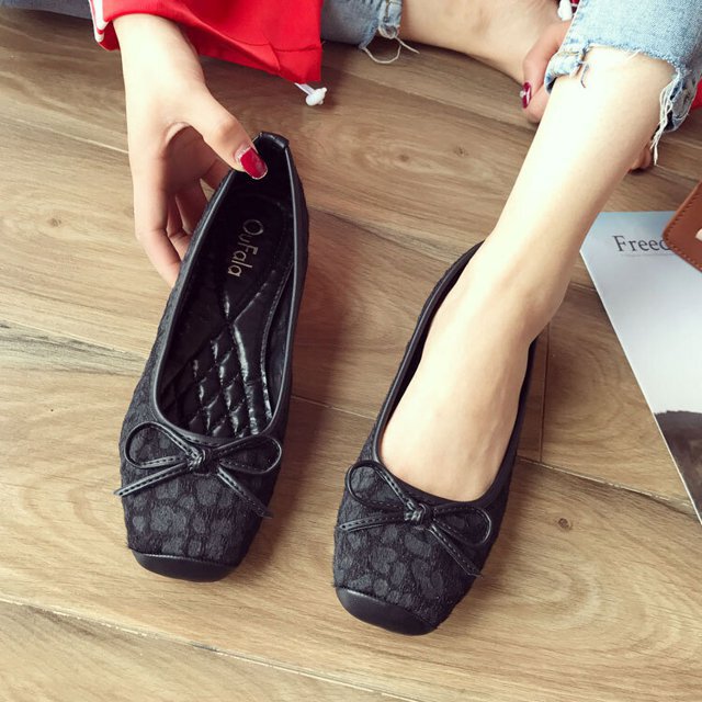 ヒョウ柄フラットシューズ ZARA ヒョウ柄 フラットシューズ 26cm - メルカリ
