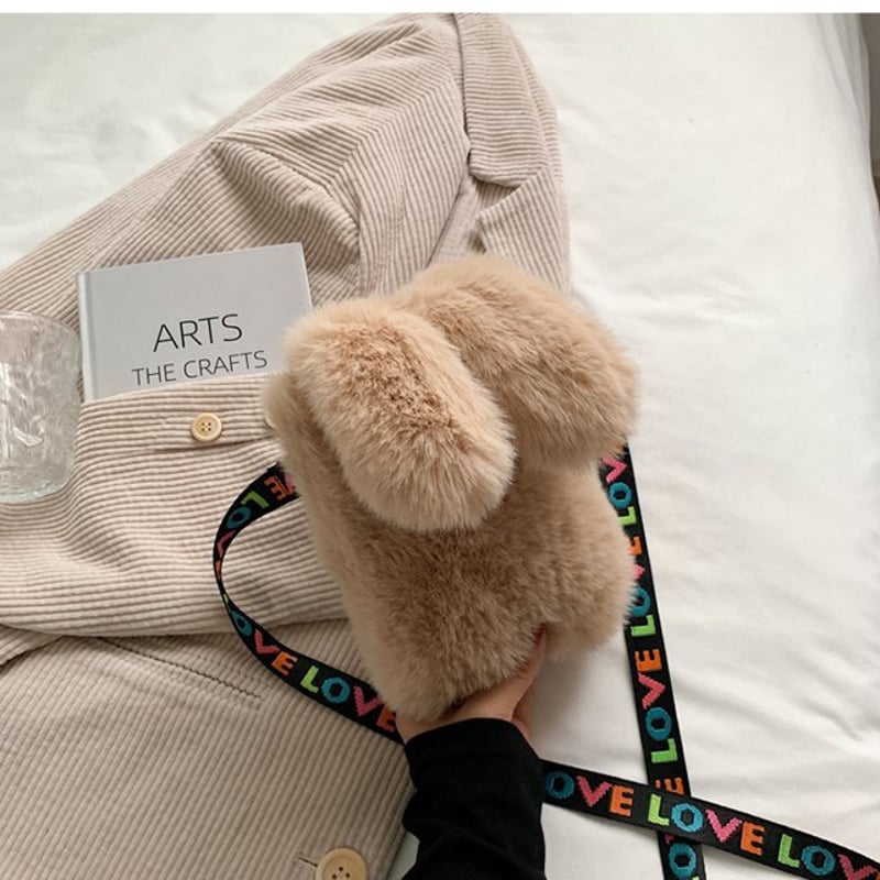 うさぎ型 ミニバッグ ファーバッグ ショルダーバッグ バッグ bag うさぎ型 ミニバッグ ファーバッグ ショルダーバッグ バッグ bag