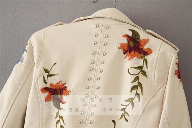 美品 キリュウキリュウ 袖襟レザー ミリタリー 刺繍 ライダース コート