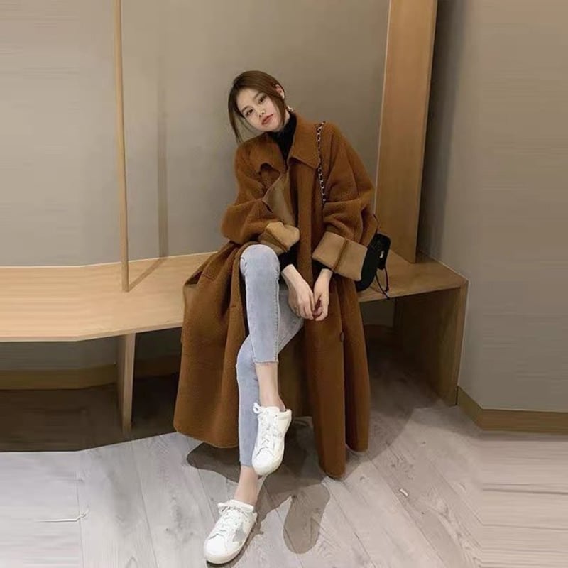 ラムウールコート ボアコート レディース ジャケット コート ロング丈