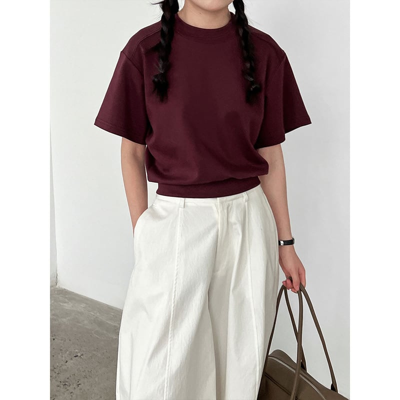 バックオープン半袖Tシャツ 背中開き 背中見せ Tシャツ