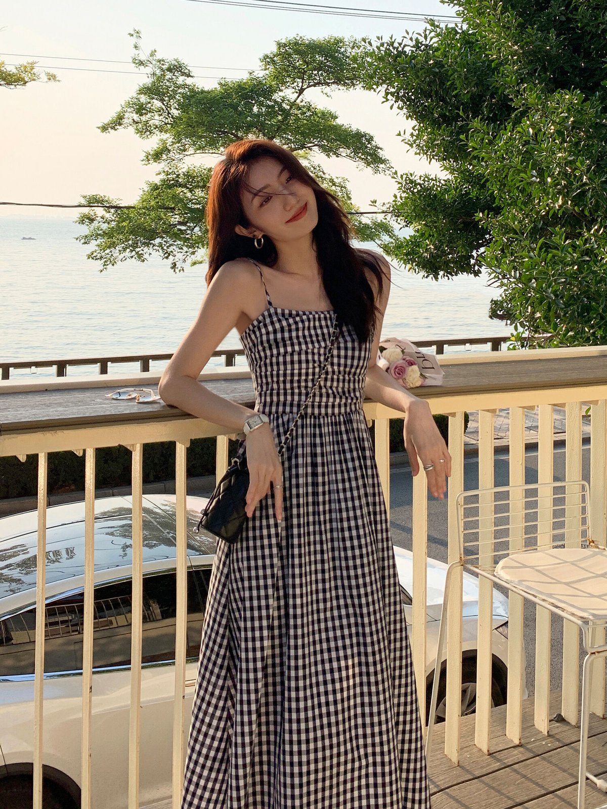 チェック柄 キャミソールワンピース ドレス Aライン fit=scale-down,w=1200