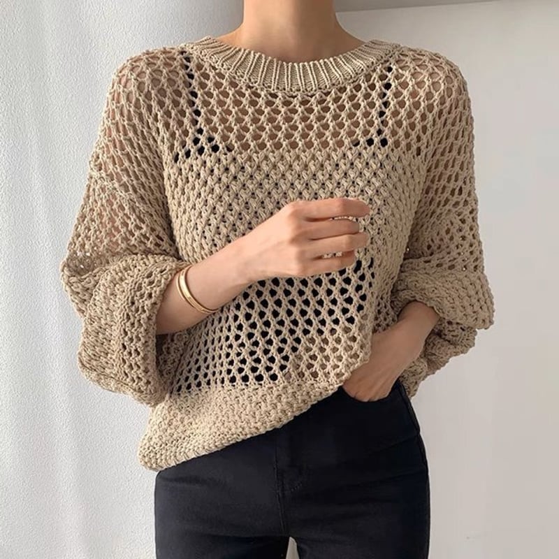 jaded london トップス メッシュニット　mesh knit 短丈 jaded london ルーズニット メッシュニット - メルカリ