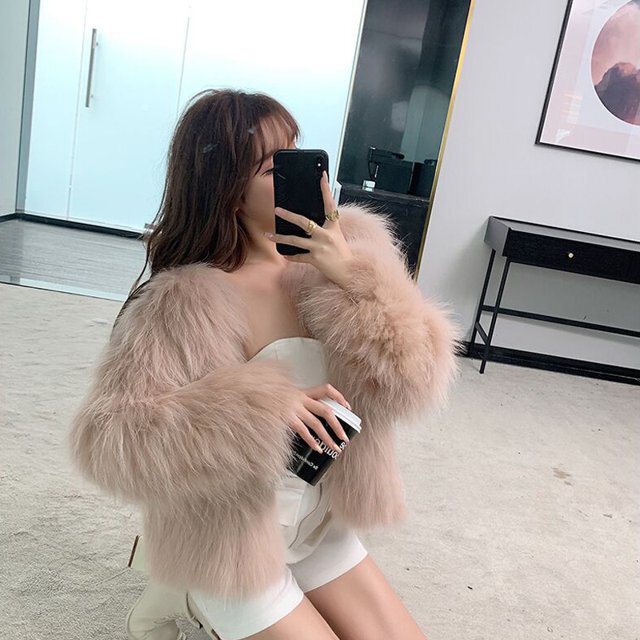 ✨13号サイズ♡女優襟✨フォックス ファーコート 本毛皮 アウター　ボリューミー ✨13号サイズ♡女優襟✨フォックス ファーコート 本毛皮 アウター