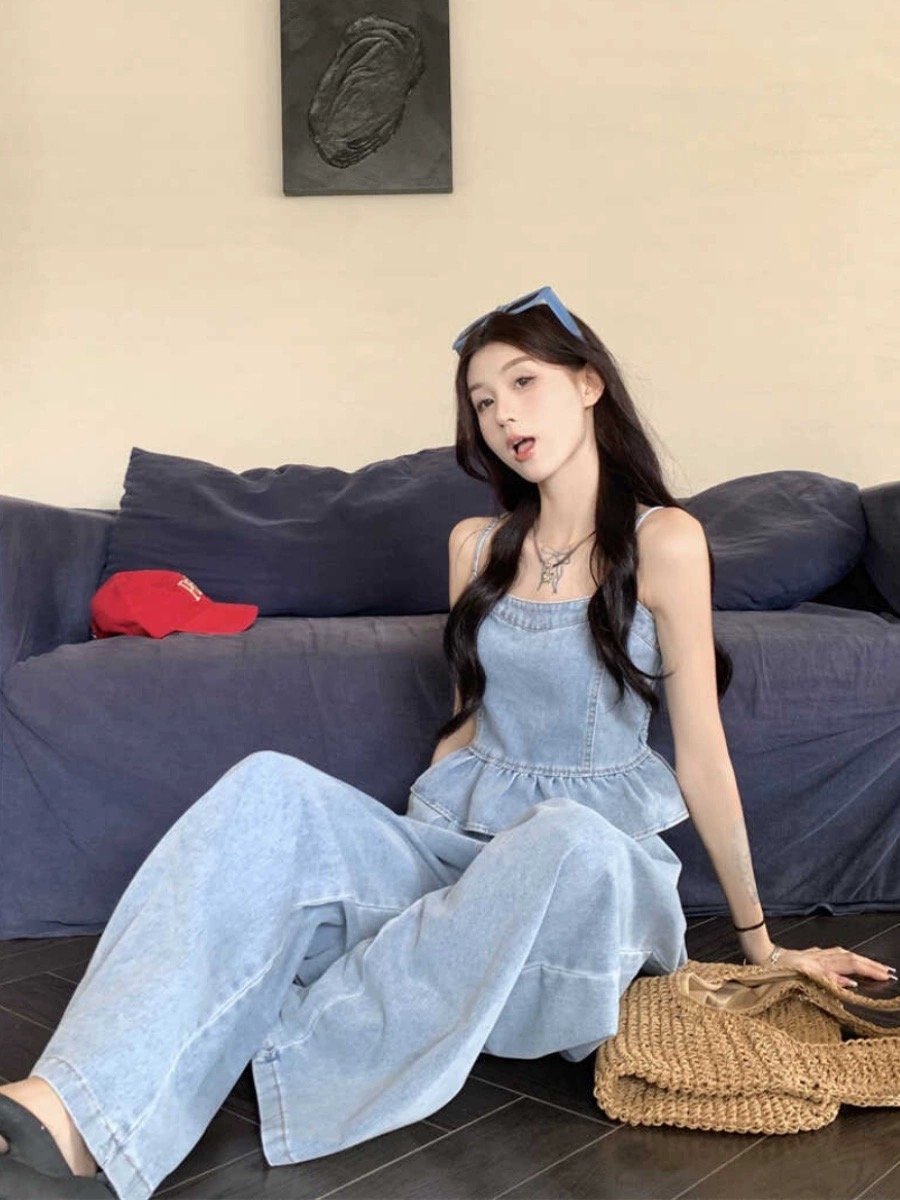 セットアップ】デニムセットアップ 上下セット キャミソール