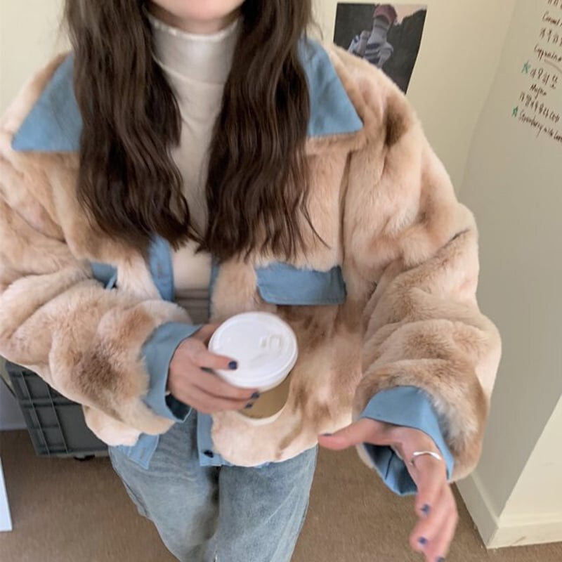 日本未発売】フェイクファーコート ファーコート レディース 秋 冬  