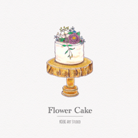 イラスト素材・Flower Cake