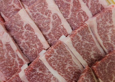 【送料無料】最上級　飛騨牛 ５等級　焼き肉用カルビ、ロース食べ比べセット　各 200g