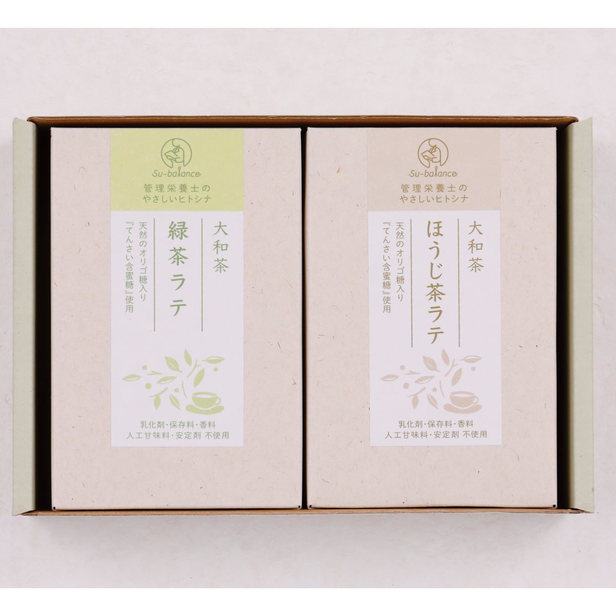 緑茶ラテ&ほうじ茶ラテ(ギフト箱入り) | Su-balance 緑茶ラテ&ほうじ茶ラテ(ギフト箱入り) | Su-balance