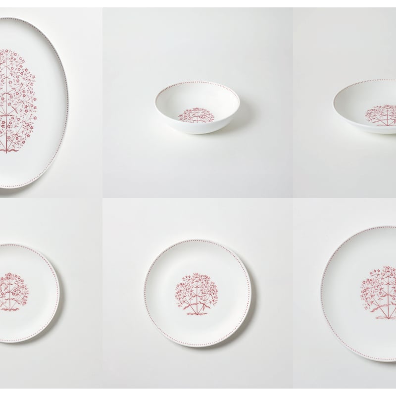 ボーンチャイナ KIKYOシリーズ 32㎝プラター | Yanagi-Shop