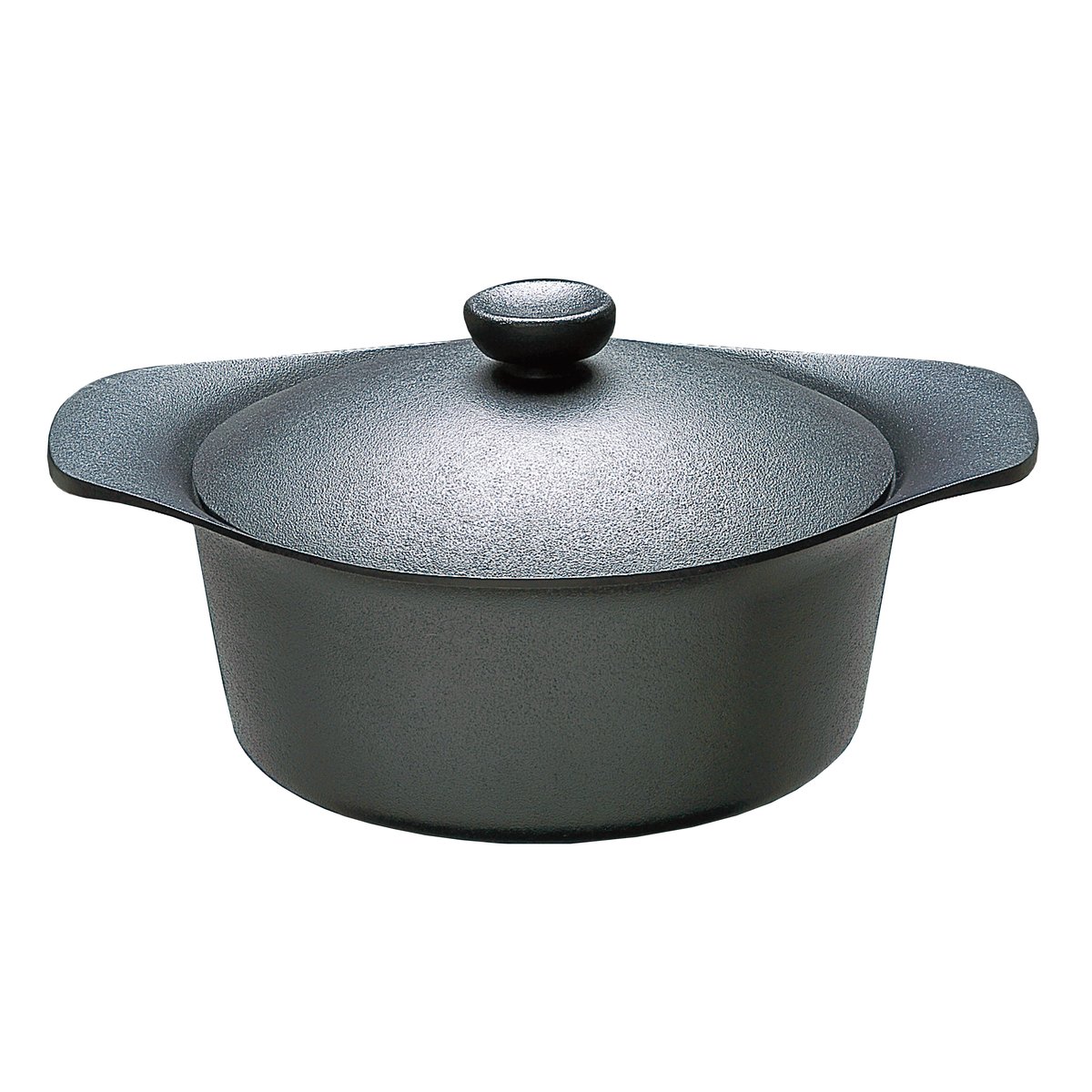 柳宗理 南部鉄器 鉄鍋　深型 22cm　フタ・ハンドル付き 柳宗理/南部鉄器/鍋 深型鍋 鉄蓋ハンドル付【ゆうパケット不可