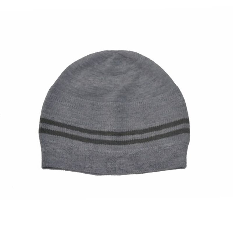 無縫製ニット帽 ベーシック （グレー地） | (有)佐藤ニット