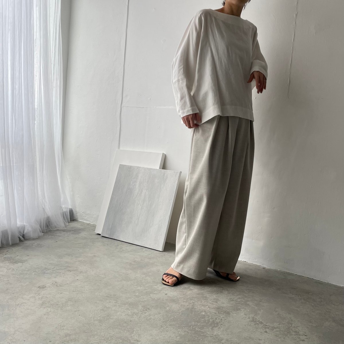 雑誌掲載》ダブルタックパンツ(型紙) CW24-83PT | think pattern ハ