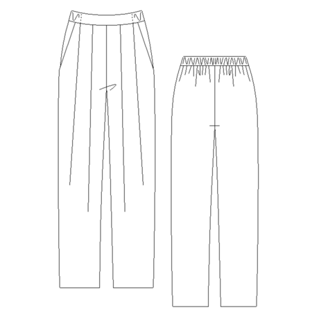 《thinkblack》　ストレートタックパンツ(キット/お仕立て)　CW25-96PT