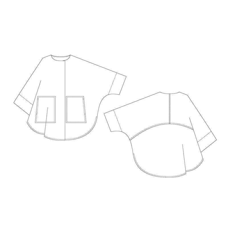 think pattern ポンチョコートパターンキット think pattern ポンチョコートパターンキット