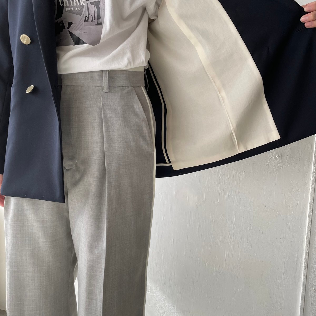 think pattern メッシュラッセルテーラードジャケット(キット) think pattern メッシュラッセルテーラードジャケット(キット) S