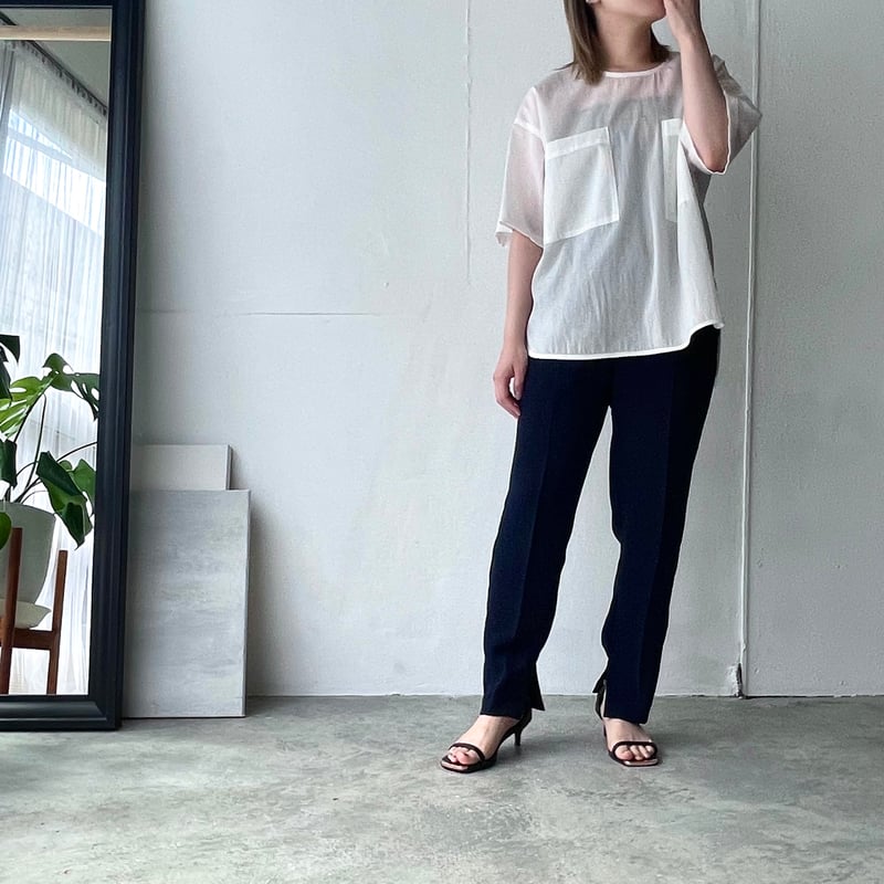 美品 hitomi twinkle slim fit pants スリムパンツS スリムスリットパンツ(型紙) CW24-62PT | think pattern ハンドメイド