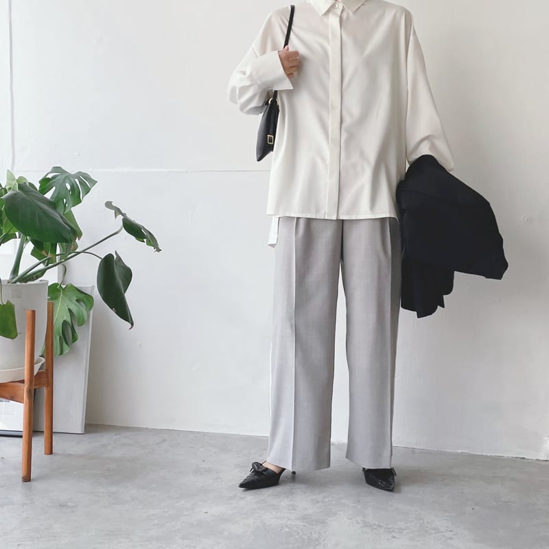バックプリーツシャツ(型紙/キット) CW26-122BL | think pattern ハ