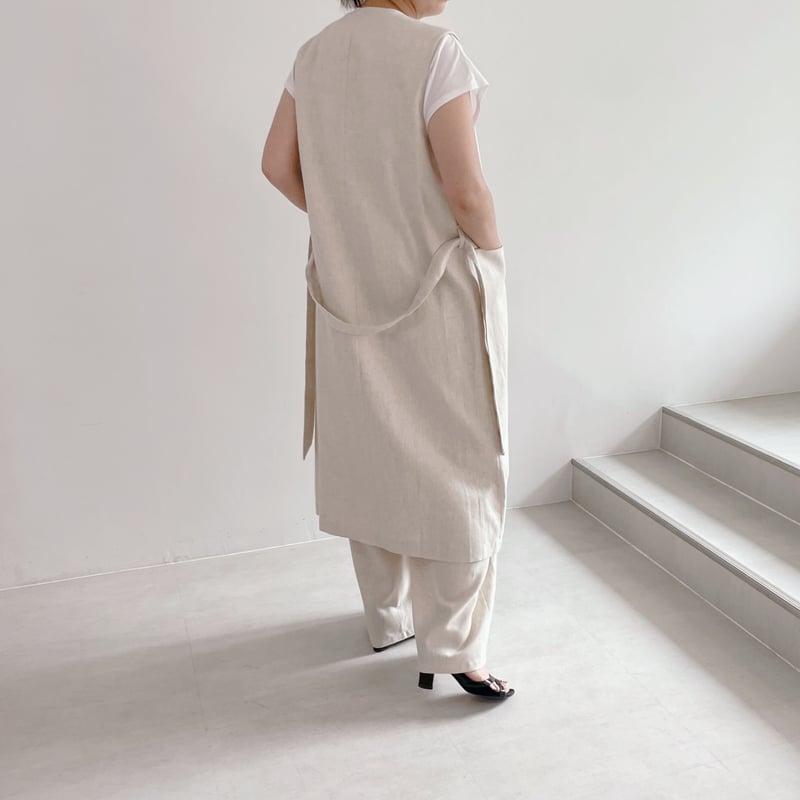 キタン 23AW サイドボタンデザインプルオーバー中綿ウールジレ / ベスト キタン 23AW サイドボタンデザインプルオーバー中綿ウールジレ