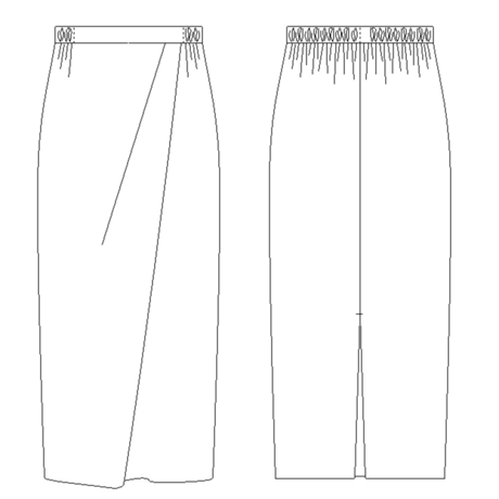 《thinkblack》　アシンメトリータックスカート(キット/お仕立て)　CW25-95SK