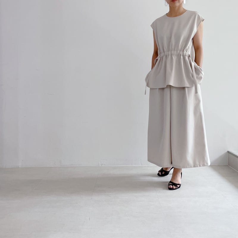 think pattern デザインタックロングスカートキットL〜LL傷あり タックデザインスカート スカート レディース ロング 送料無料