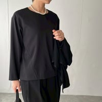《thinkblack》　斜め切替ブラウス(キット/お仕立て)　CW25-98BL