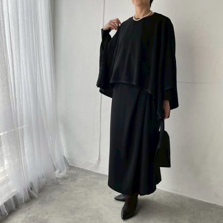 《thinkblack》　アシンメトリータックスカート(キット/お仕立て)　CW25-95SK