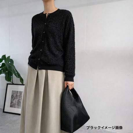 クルーネックカーディガン(型紙/キット)　CW26-139BL