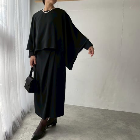《thinkblack》　アシンメトリータックスカート(キット/お仕立て)　CW25-95SK