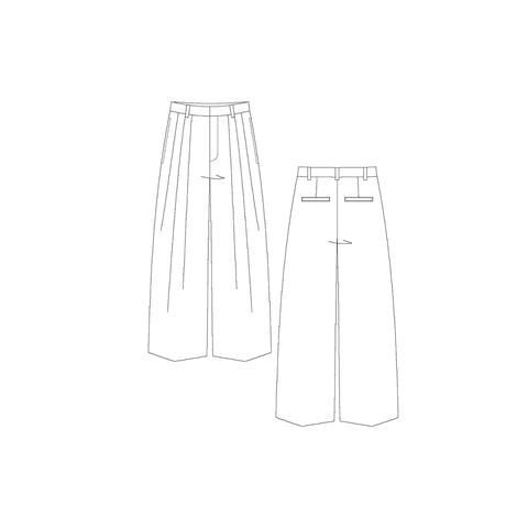 バレルタックパンツ(型紙)　CW25-88PT