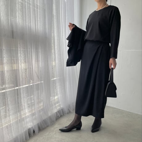 《thinkblack》　アシンメトリータックスカート(キット/お仕立て)　CW25-95SK