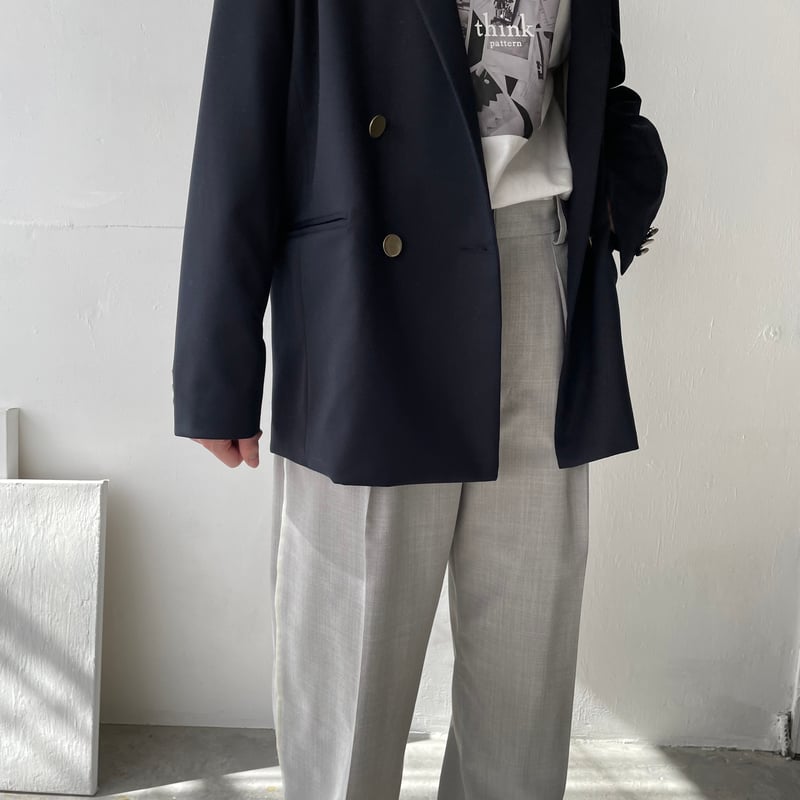 【新品未使用/希少】BIRDIE HUNT テーラードジャケット Lサイズ TALLサイズ 〕 ポンチフェイクレザーエンボス ライダースジャケット