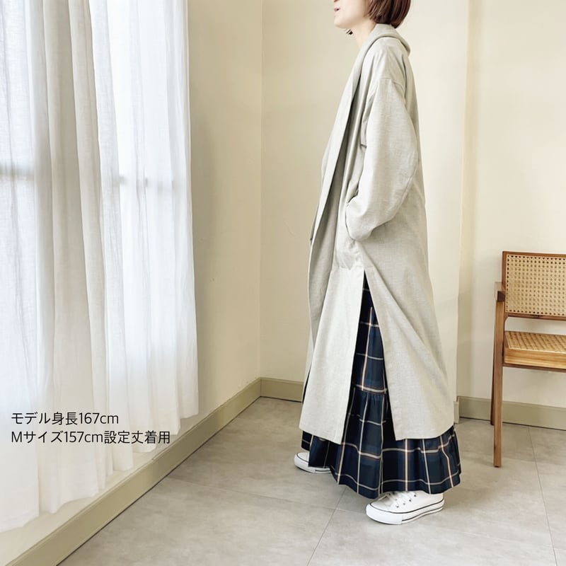 ロングコート(型紙) CW22-24CT | think pattern ハンドメイド用 ロングコート(型紙) CW22-24CT | think pattern ハンドメイド用