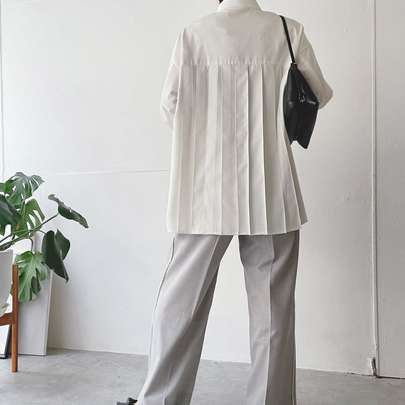 バックプリーツシャツ(型紙/キット) CW26-122BL | think pattern ハ