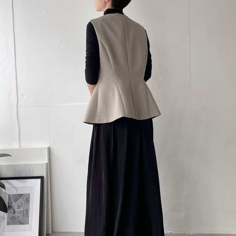 2wayペプラムベスト(型紙/キット) CW26-137VT | think pattern