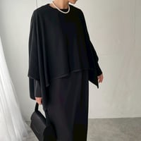 《thinkblack》ドレープポンチョ(キット/お仕立て)　CW25-91JK