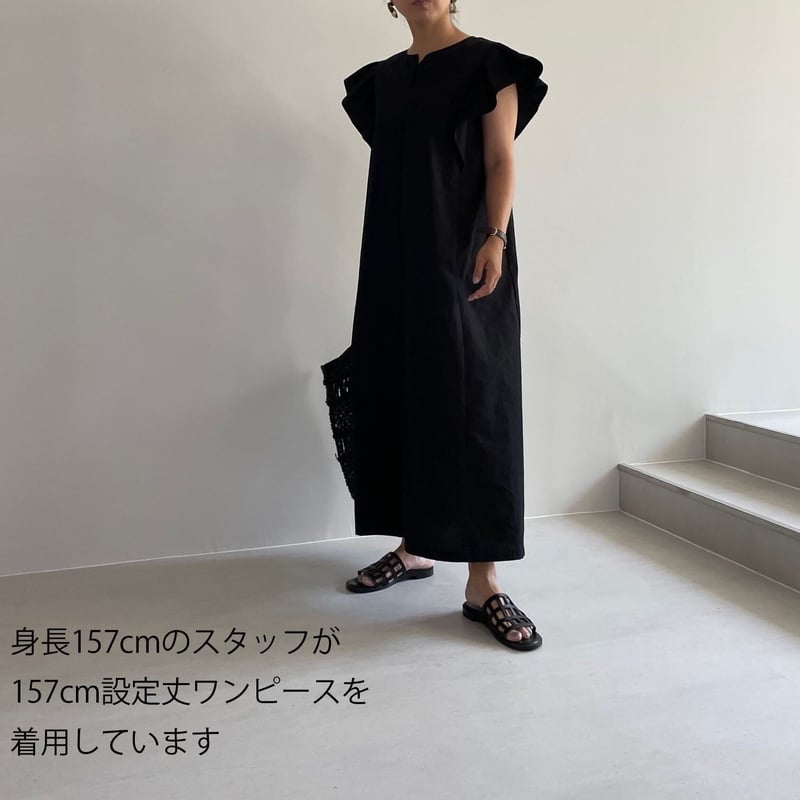 BLK/S/肩タックブラウス クルーネックタックブラウス【7分袖】 (APBL24201-71) | ANCHOR