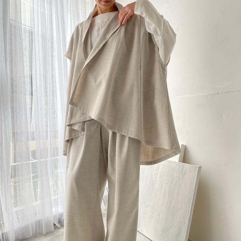 雑誌掲載》ダブルタックパンツ(型紙) CW24-83PT | think pattern ハ