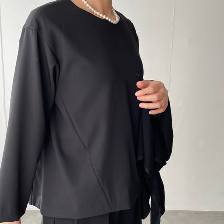 《thinkblack》　斜め切替ブラウス(キット/お仕立て)　CW25-98BL