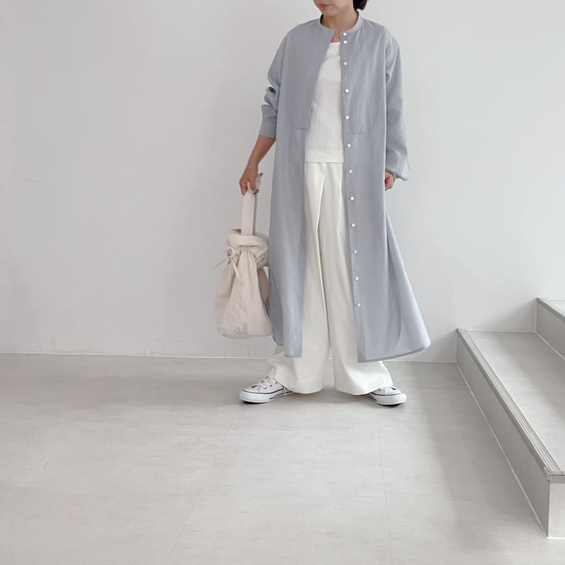 長袖シャツワンピース 黒・白・紫の円形パターン 花柄 シャツカラーワンピース長袖Ⅲ＜桜ぼかし/黒紫＞ | 京友禅